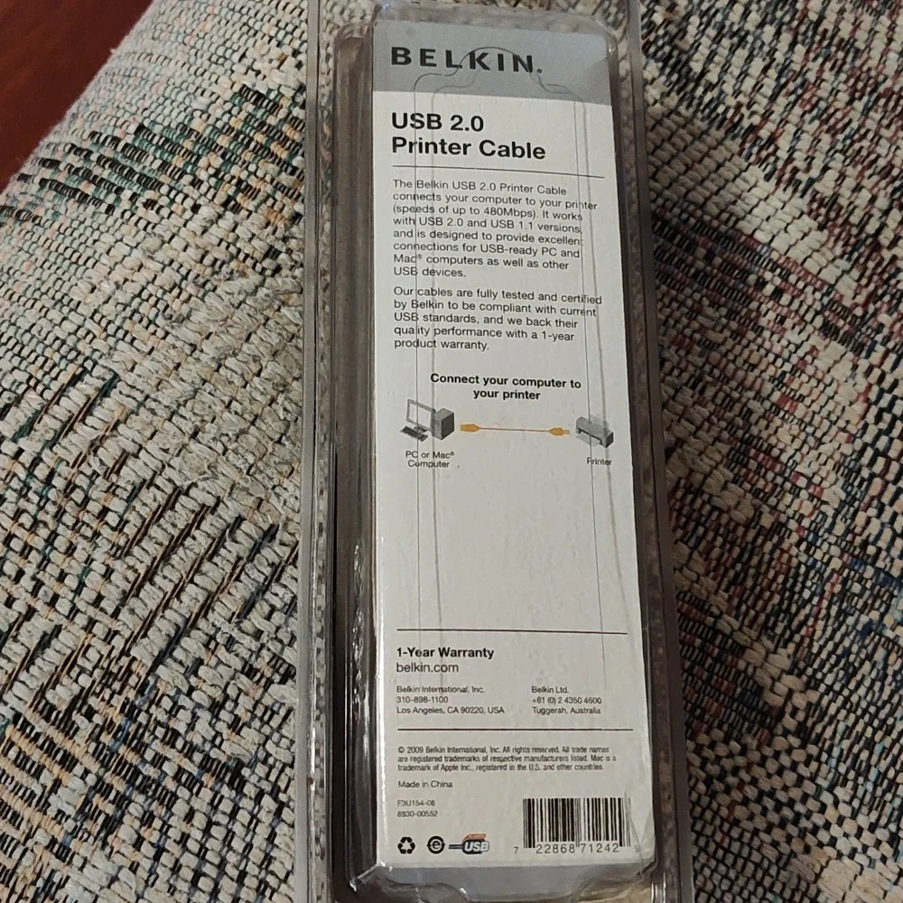 USB 2.0 printer cable
